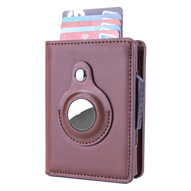 Automatic Card Wallet Card Case Card Holder Anti-lost - Lose Cards No More with Crazy Horse Card Holder