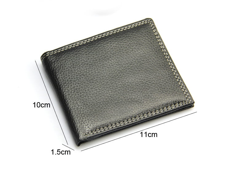 Imitation Leather Wallet with Internal Slots for United States and CHF Transactions