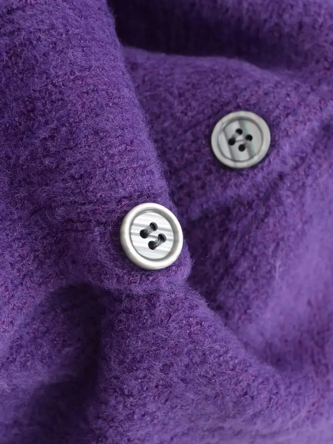 Sleeve Bell Plush Knit Cardigan Slim Slim Fit Hipster Stíl Sráid Cotton