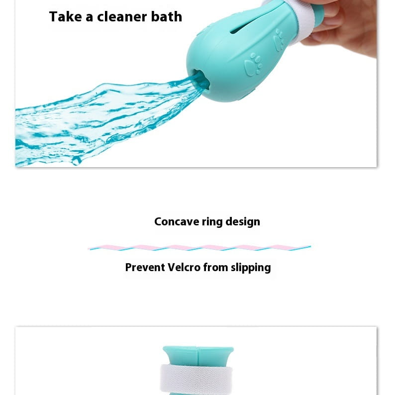 Andra generationens ljusblå gröna rosa kattstövlar gummi non slip pet skor