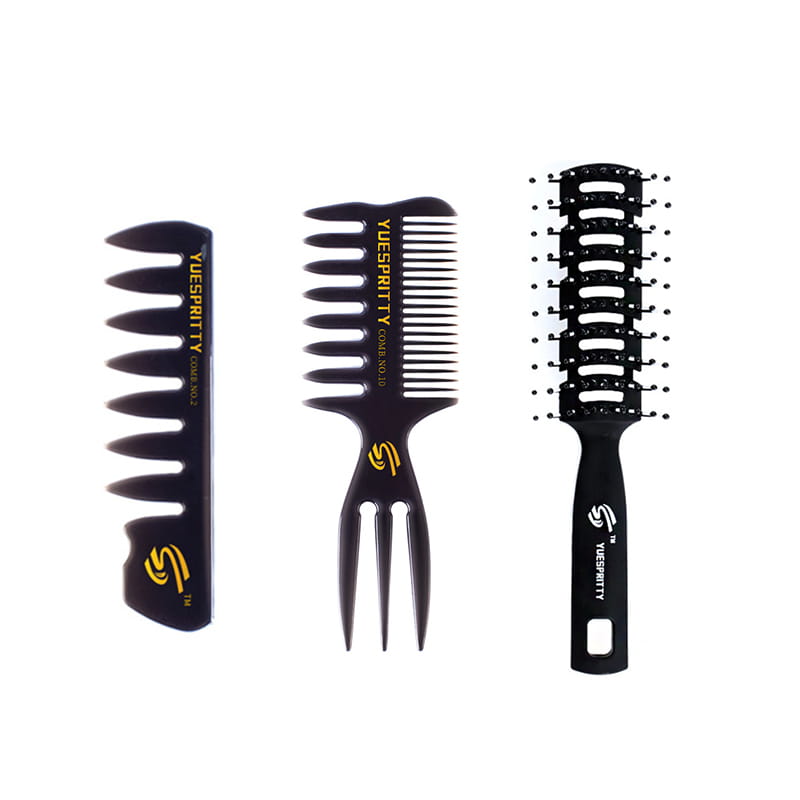 Men’s Special Retro Back Head Texture Styling Oil Comb