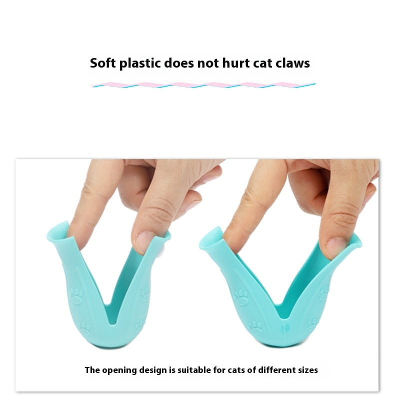 Andra generationens ljusblå gröna rosa kattstövlar gummi non slip pet skor