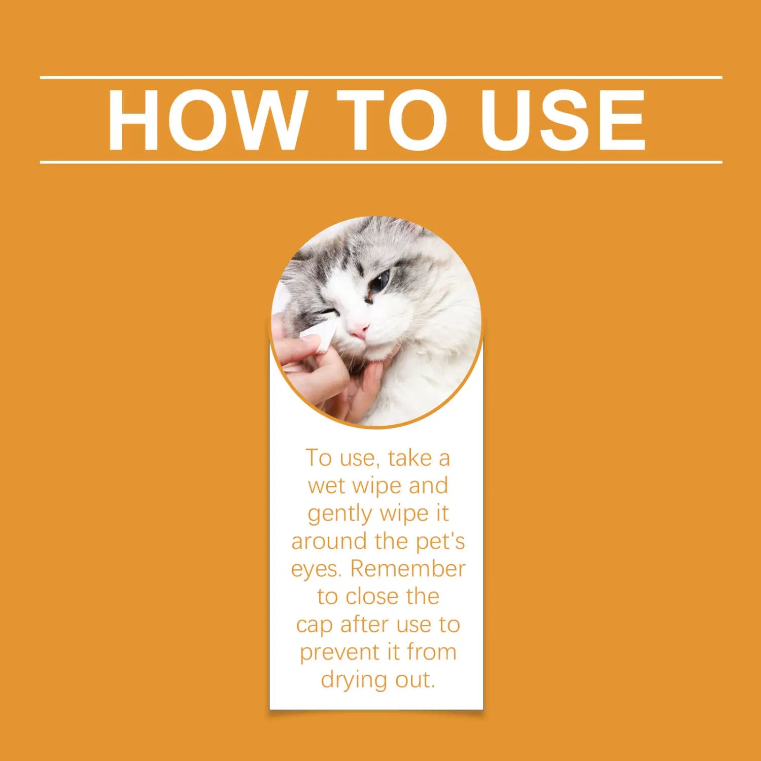 Haustier -Tränenfärbung nasse Wischtücher für Hunde und Katzen 60 Zählerpflegezubehör