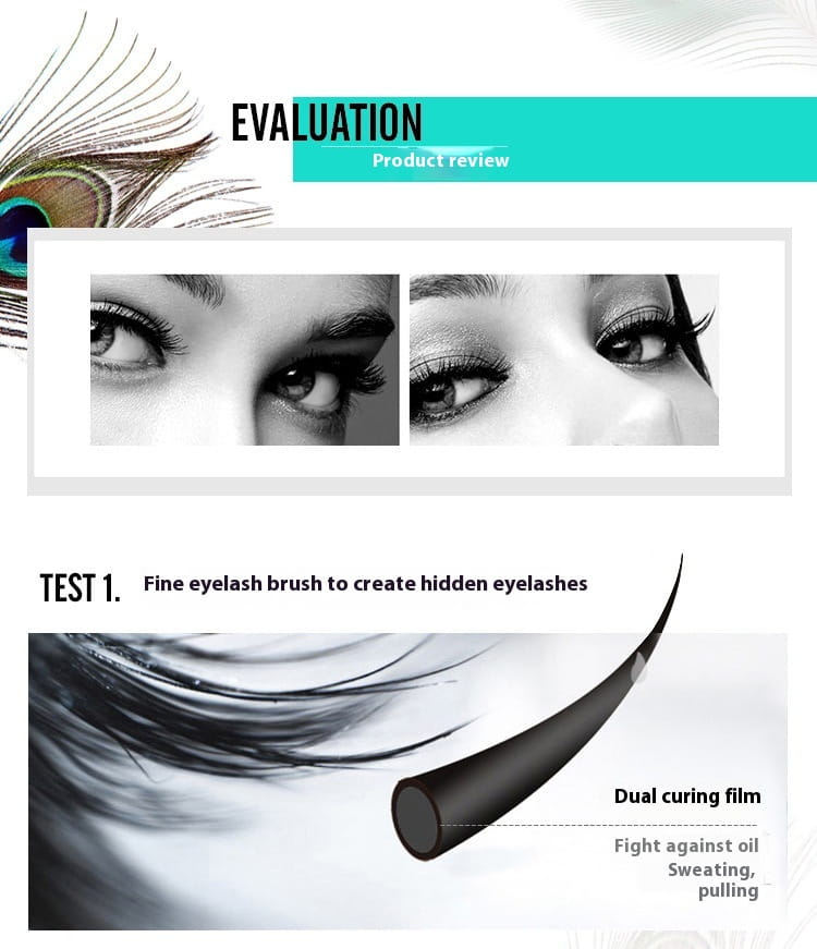 Long Curling Base Peacock Mascara for Curly Black Eyelashes