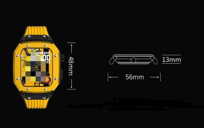 Stainless Steel Case for iWatch Compatible with Silicone Smart Watch Bands