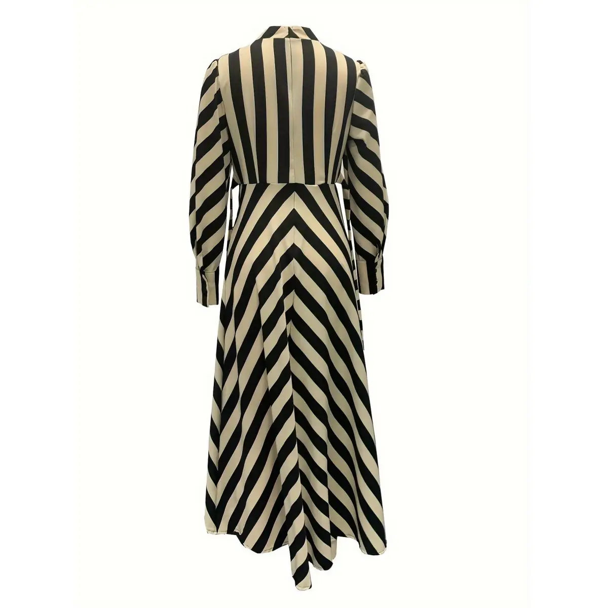 Pitkähihainen polyesterihame mekko työmatkalla painettuna