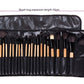 24 PCs Makeup Brush With Horse Hair Black Wood Color Makeup Full Set