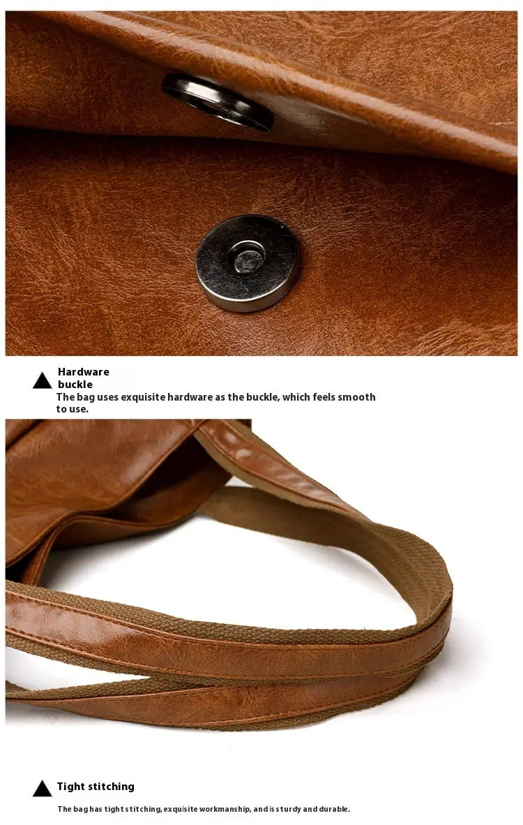 Bruine polyester koffer Organizer tas met ritszak en PU lederen trim