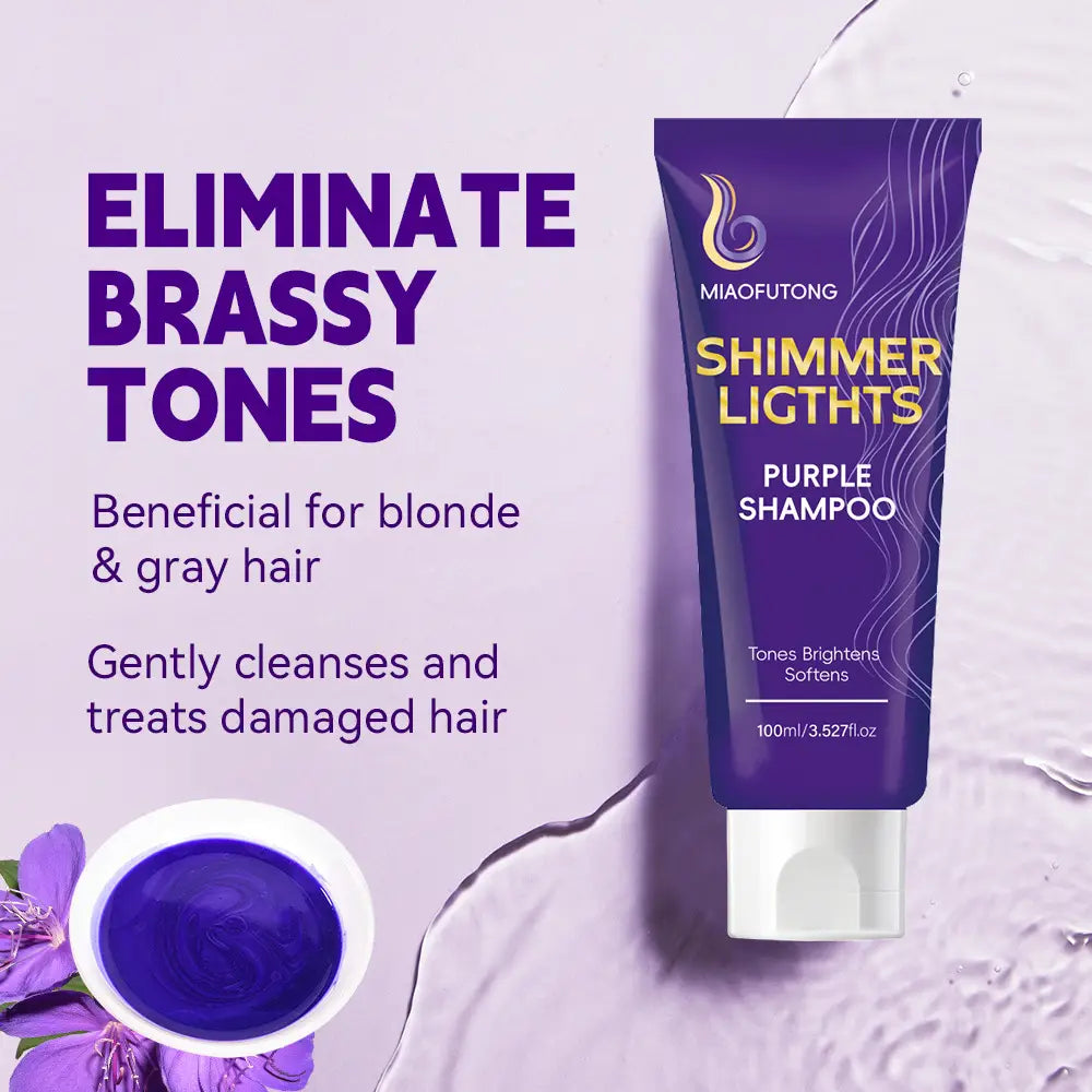 Purple Hair Dyeing Shampoo for Lock Color and Deep Cleansing