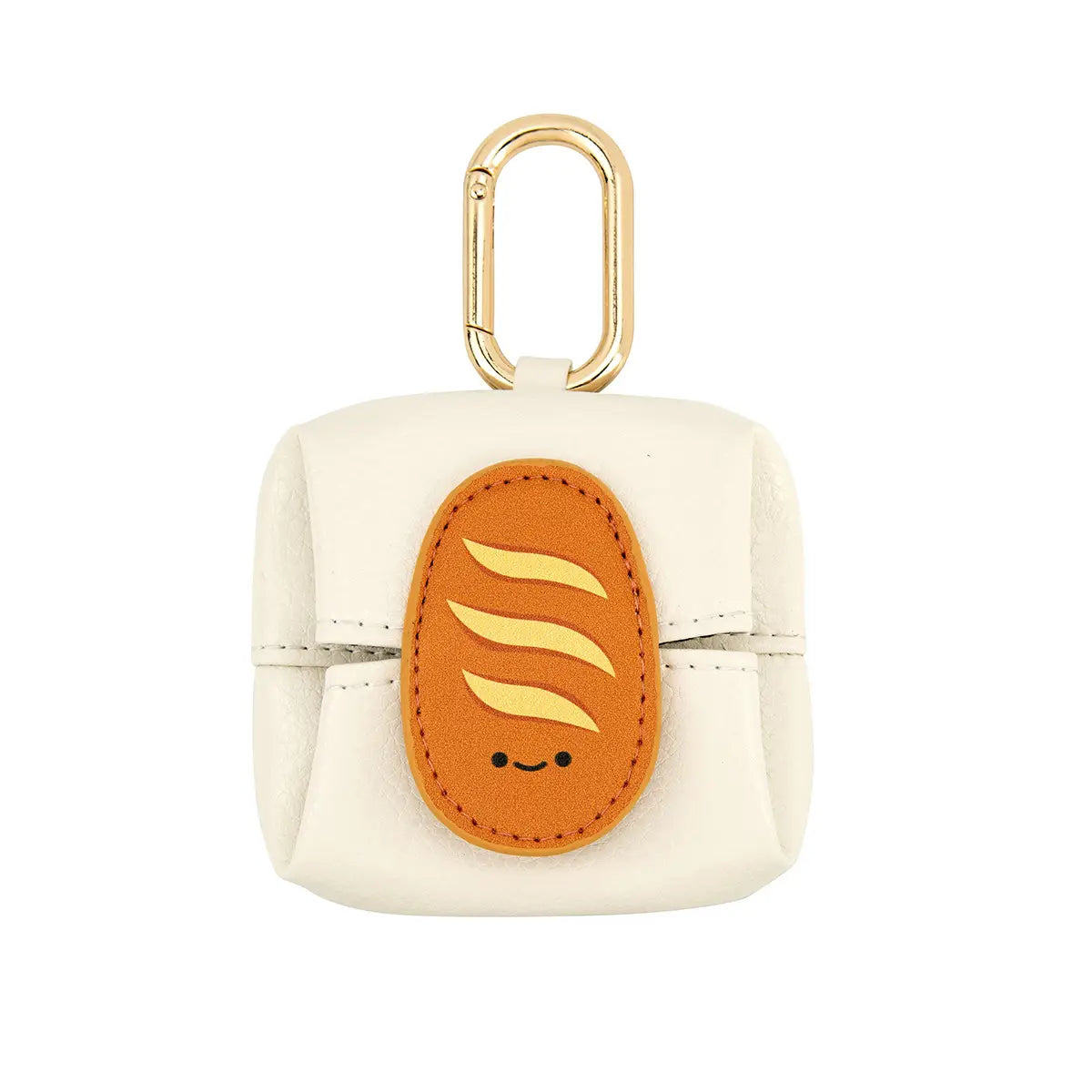 Leather Storage Bag for Food and Sandwiches with Lemon Egg Carrot Design