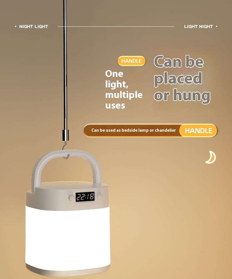 Rechargeable Portable Table Lamp with Tricolor LED Light and Remote Control