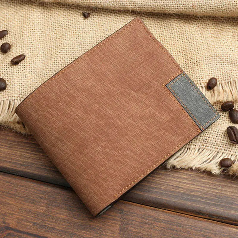 Customized PU Leather Coin Purse for Men in Gray Brown Dark Black