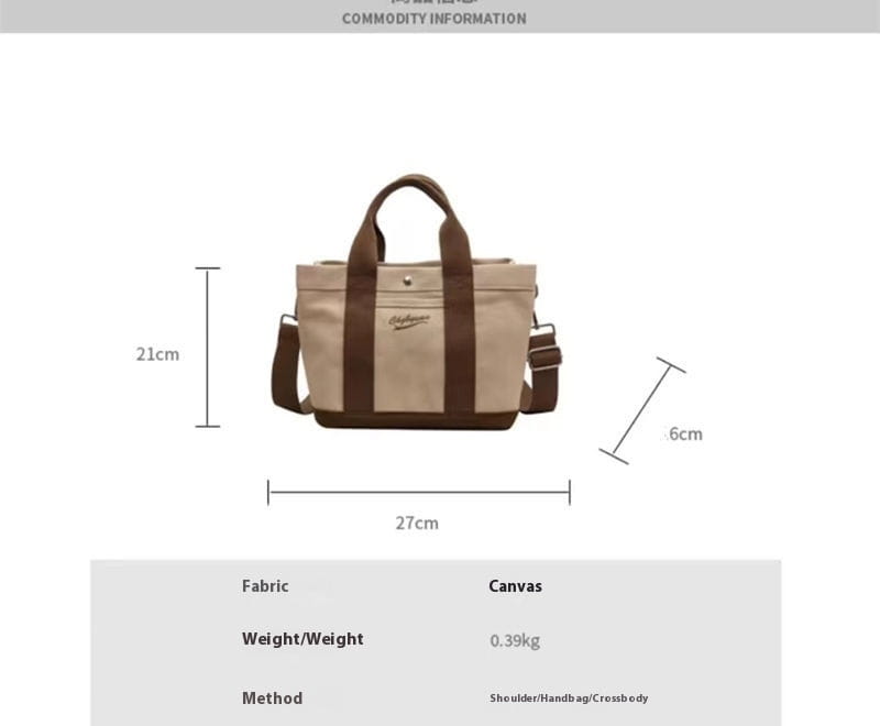 Sac de seau en toile beige avec conception d'épaule à fermeture éclair multiple de poches