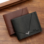 Men’s Simplicity Fashion Multi-card-slot Lychee Pattern Short Wallet - Wallet So Simple Even Your Cards Will Laugh