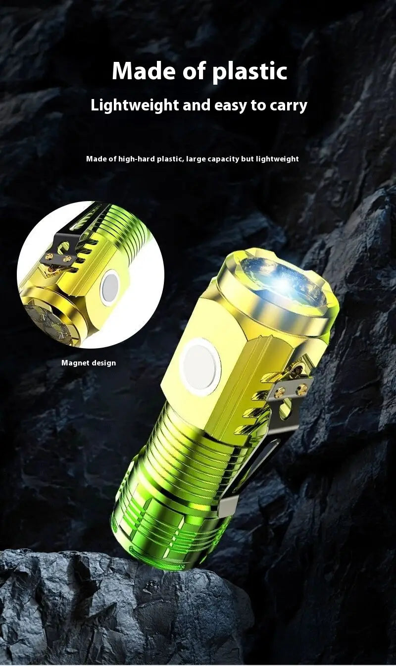 Mini Burst Flashlight Charging Cable with Magnetic and Non-Magnetic Options