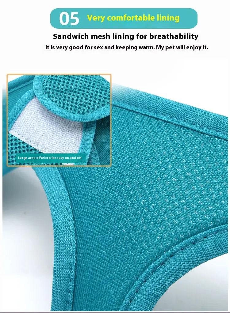 Macska kitörő biztonsági gallér hálószalaggal és kézi kötéllel több színben