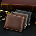 Men Wallet Short Style Fashion Casual Iron Edge - Stylish Wallet for Men Who Can’t Find Their Cash