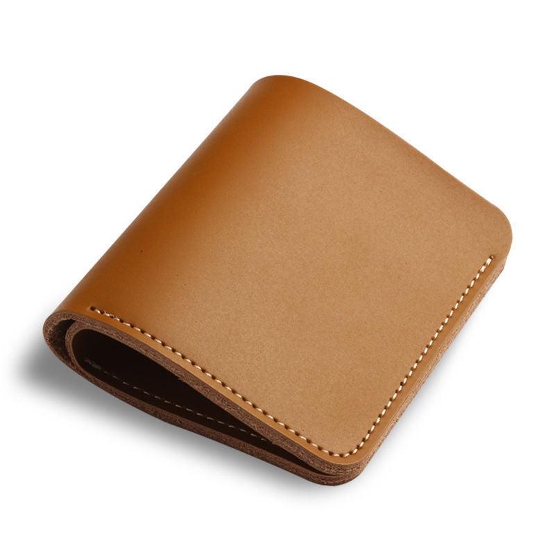 Men’s Short Two-layer Leather Wallet - Snazzy Two-Layer Wallet for Men Who Lounge in Style