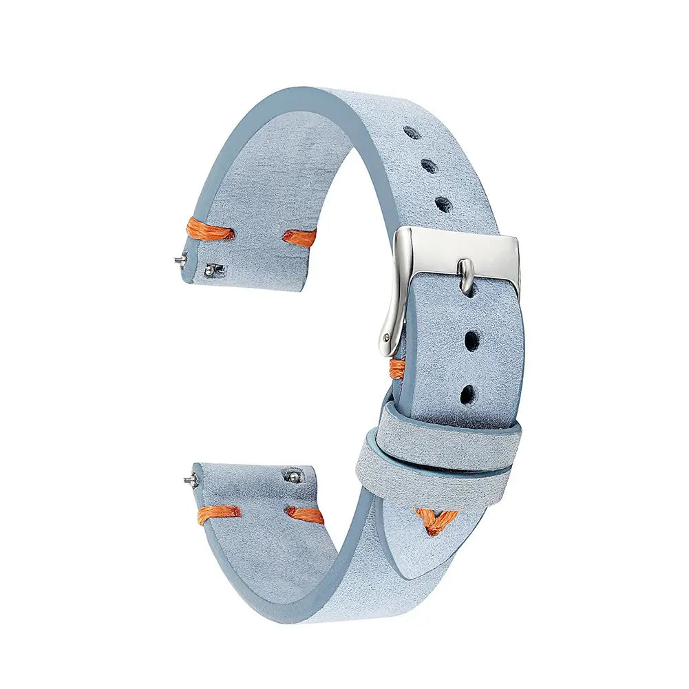 Vintage Suede Strap Hand Stitched Leather Strap