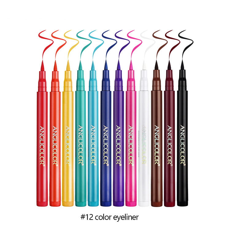 Colors Eyeliner Waterproof Set with 12 Pieces in Multiple Shades
