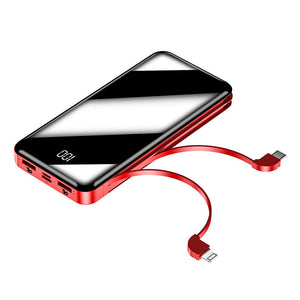 20,000mAh Typec Multi-function Mobile Power Bank With Cable - 20000mAh Type-C Multi-Function Power Bank Battery Type