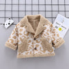 Boys and girls foreign style fur coat warm jacket - Khaki