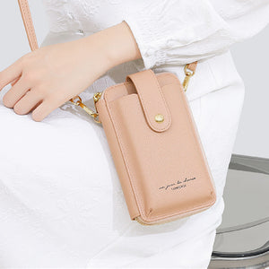 Korean Style Advanced Simple Large Capacity Vertical Creative Mobile Phone Bag Women’s Pu Purse - Korean Style