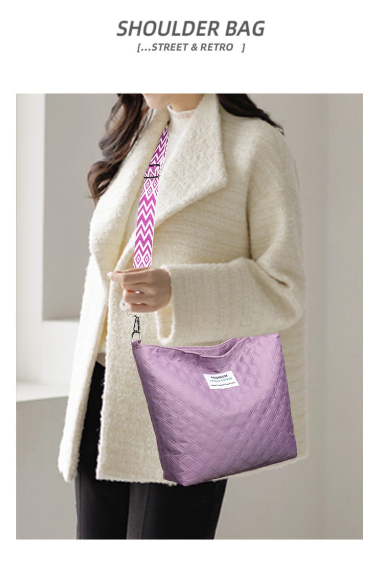 Oxford-Stoffkreuzbody-Umhängetasche mit Zipper mehrfarbiger Reiseboten