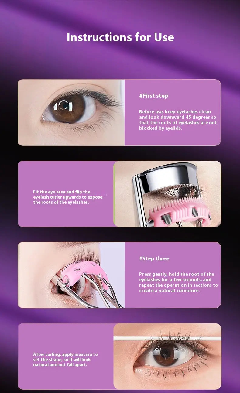 Color Ribbon Comb Set Black Pink Purple Yellow Green Box