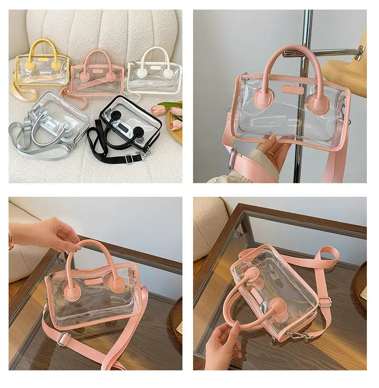 Liten plastreisekoffer Skulderveske for kvinner barn håndbagasje 23cm