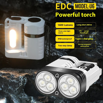 20W U6 Flashlight with Keychain and Camping Lantern Aluminum Design - Teleplus Outdoor flashlight outdoor camping