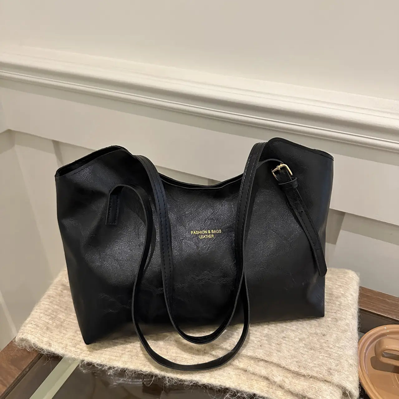 Sac de messager en cuir PU avec des poches téléphoniques et fichiers pour le travail ou les voyages