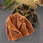 Long-sleeved short brown children’s jacket