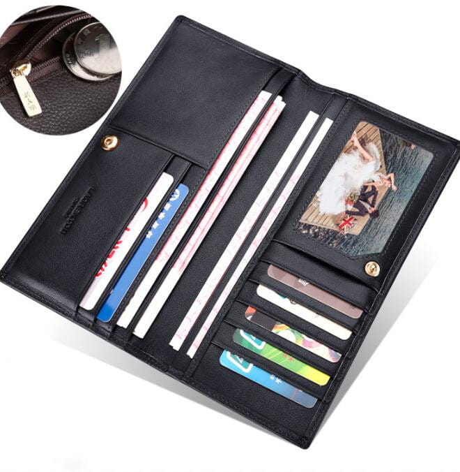 Men’s Soft Leather Wallet with Card Slots and Coin Pocket in United States