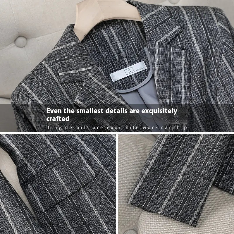 Black and Red Strip Suit Pants with Gray Stripe for Formal Wear