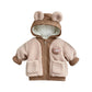 Children’s Winter Jacket Korean-style Cute Bear Plus Velvet Cotton-padded Coat