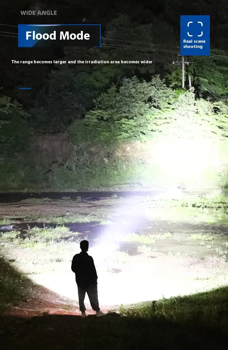 Outdoor Multifunctional Zoom Strong Wire Strap Box with Light Flashlight