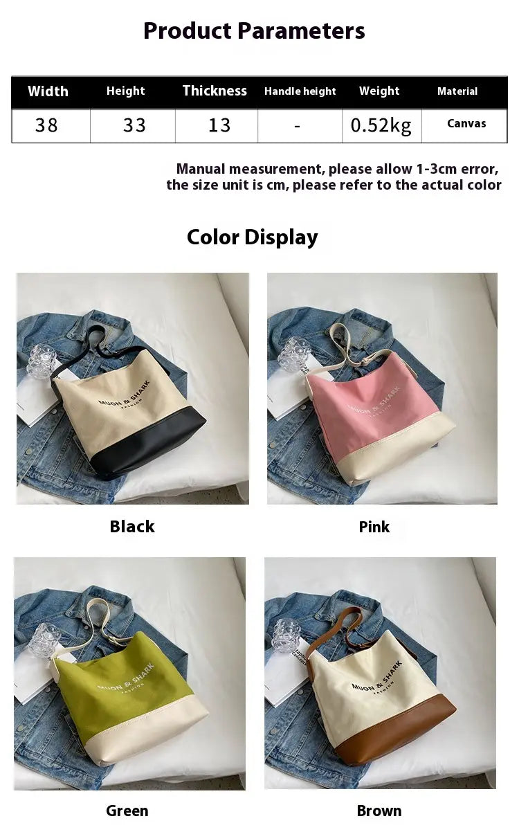 Sac fourre-tout sur toile avec poches à fermeture éclair