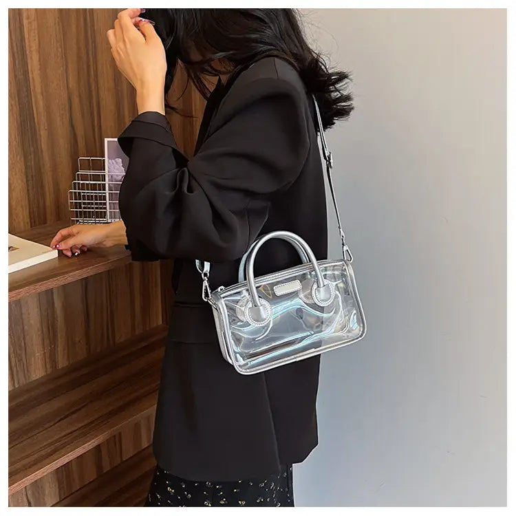 Liten plastreisekoffer Skulderveske for kvinner barn håndbagasje 23cm