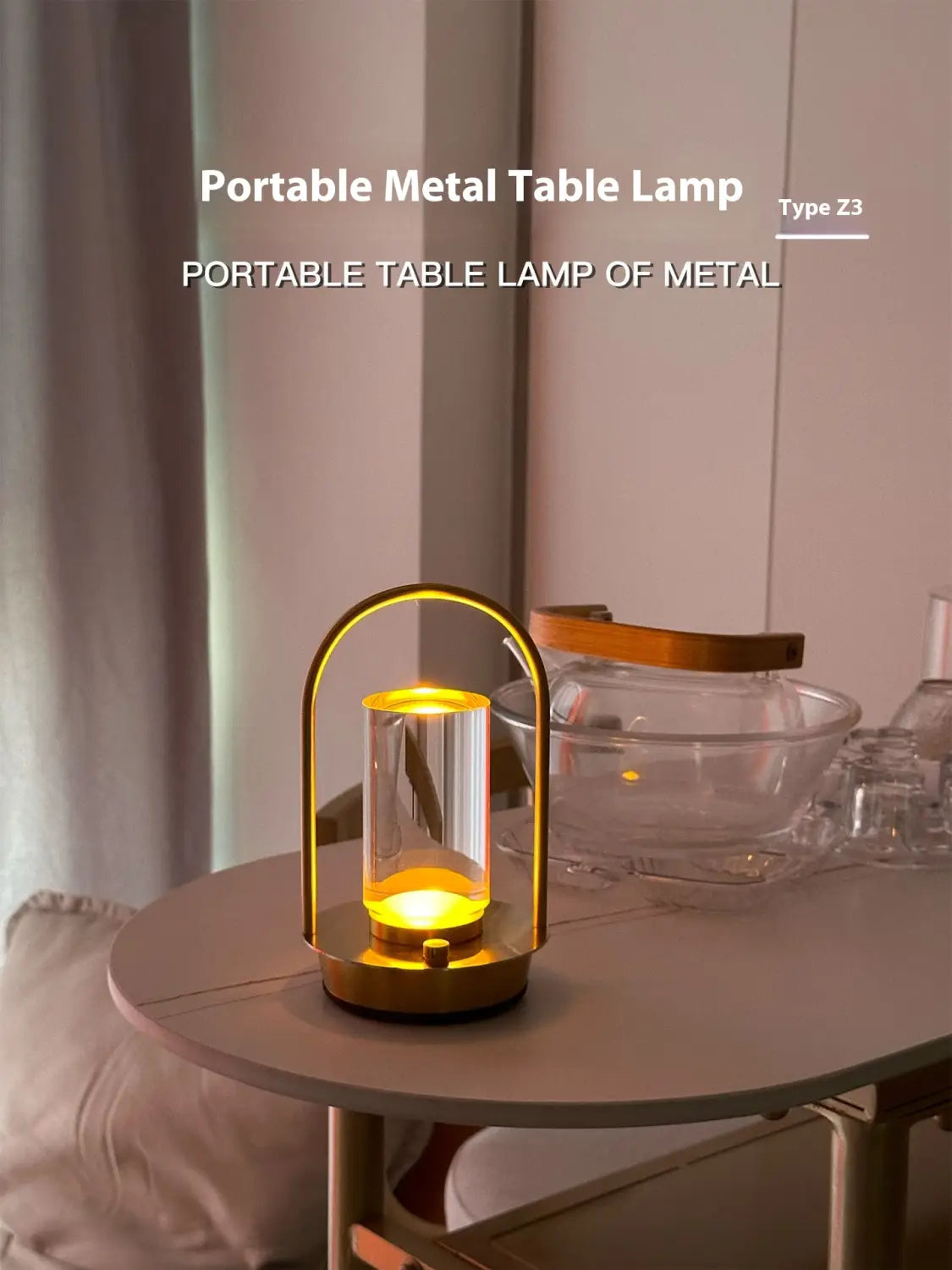 Portable Ambience Light LED Small Night Lamp with Rechargeable Battery