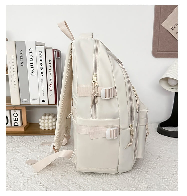 Solid Color School Rucksack Polyester Nylon Urban Umhängetasche für Männer und Frauen