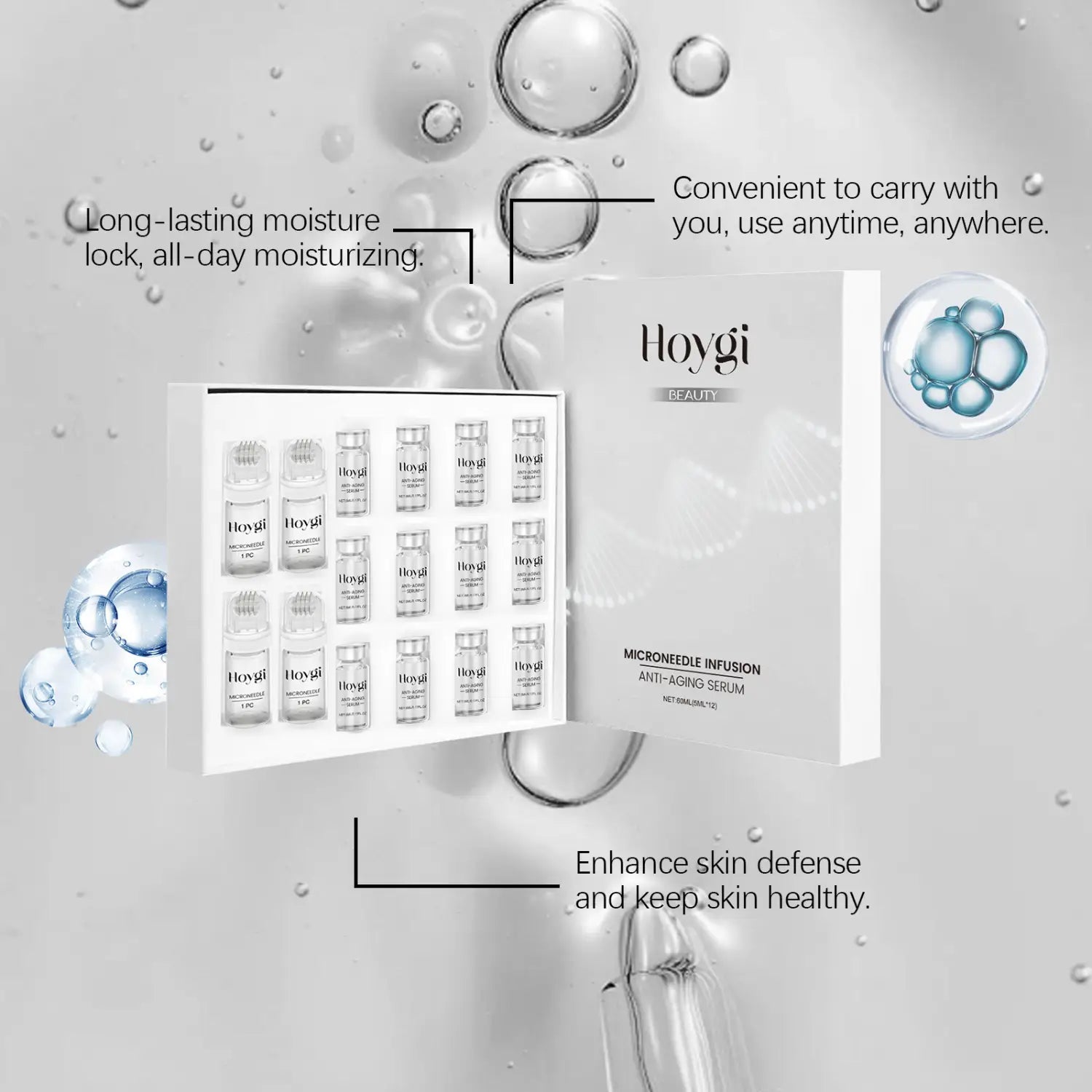 Firming Roller Suit Facial Hydrating Essence with Vitamin E and Tea Tree Oil