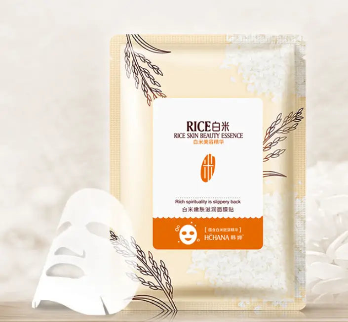 Masque facial doux et hydratant au riz blanc