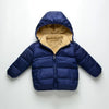 Cappotto in pelle di agnello per bambini  - Blu navy