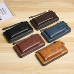 Men’s Wallet Long Multi Card Slots Business Zipper - Funny Wallet for Men with Zippers and Secrets