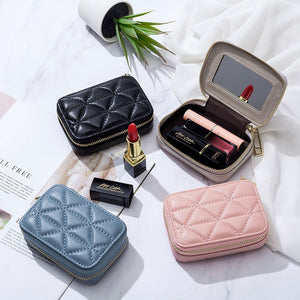 Rhombus Portable Portable Lipstick Pack Mini Cosmetic Bag - Rhombus Lipstick Pack for On-the-Go Glam Fun