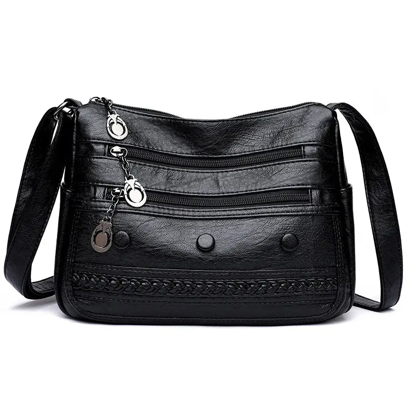 Lady Mom Shoulder Bag with Sandwich Pocket in Multiple Colors