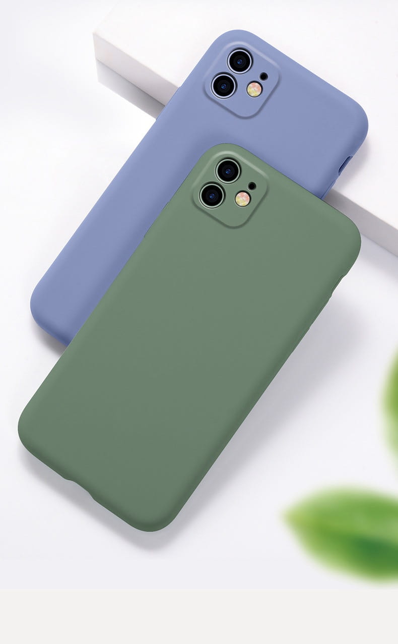 Liquid Silicone Phone Case with Fine Hole Protection in Multiple Colors