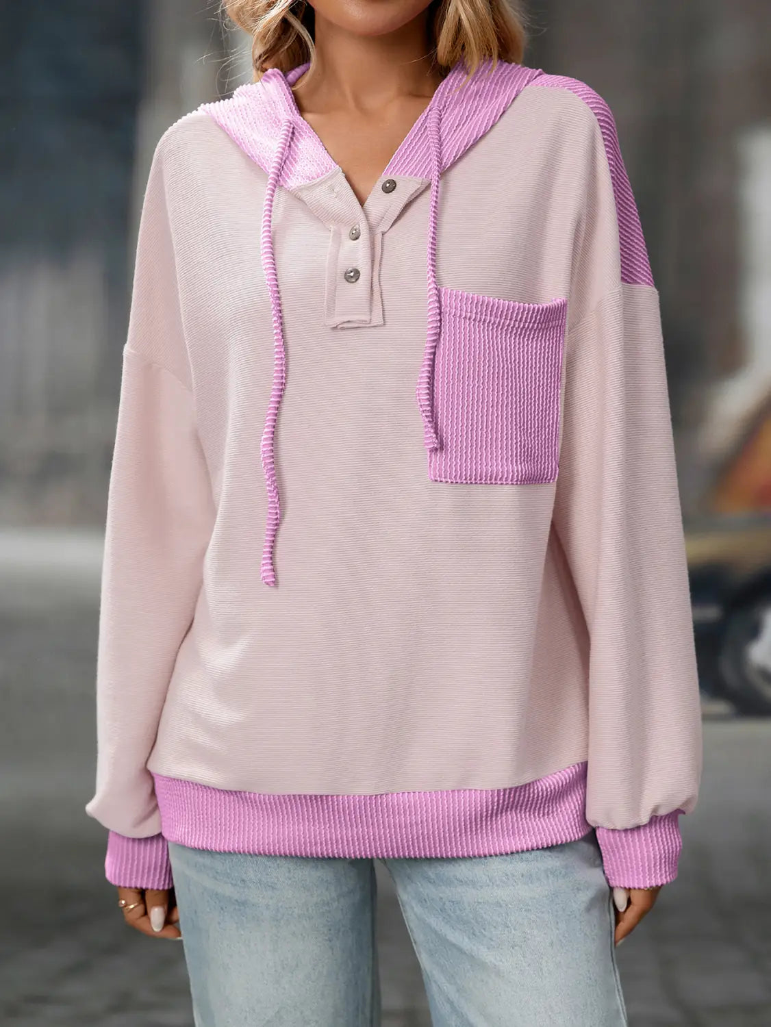 Contraste Color Twist Strip Pullover Street Fashion Pull en plusieurs couleurs