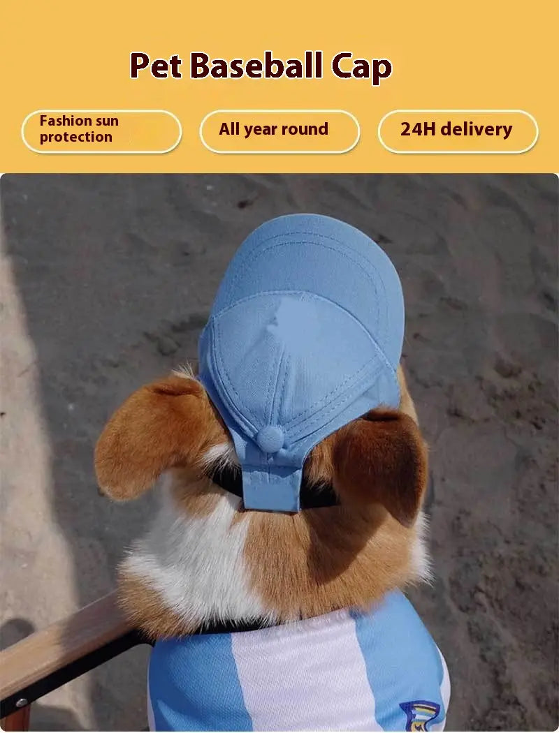 Pet Baseball Cap Verstellbarer Sonnenhut für Hunde und Katzen mehrere Farben